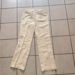 Coldwater Creek ivory dress crepe trousers SZ 8